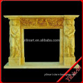 Indoor Used Decorative Marble Indoor Fireplace Mantel YL-B122